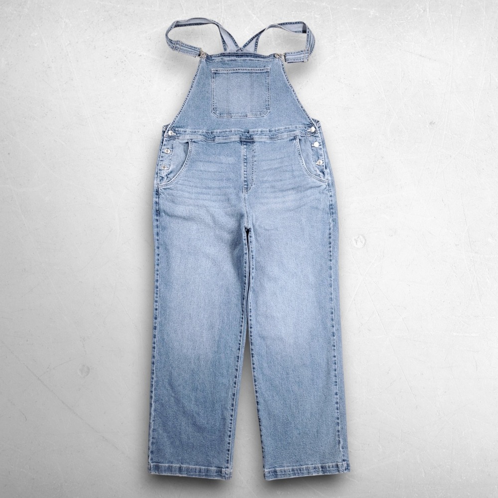 No Boundaries Baggy Denim Carpenter Bib Overalls Women XXL 20 Blue Y2K 90s
